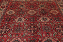 8'10" x 11'7" Hand Knotted 100% Wool Traditional Mahal Oriental Area Rug Red