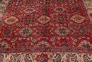 8'10" x 11'7" Hand Knotted 100% Wool Traditional Mahal Oriental Area Rug Red