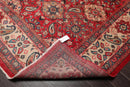 8'10" x 11'7" Hand Knotted 100% Wool Traditional Mahal Oriental Area Rug Red