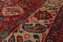 8'10" x 11'7" Hand Knotted 100% Wool Traditional Mahal Oriental Area Rug Red