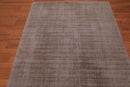 4'7" x 6’7" Handmade Loop & cut textured Pile Bamboo silk Area rug Modern Suede