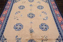6'7"x9'8" Hand Knotted Wool Chinese Art Deco Traditional Oriental Area Rug Beige