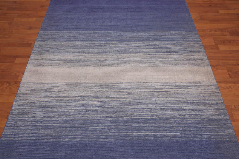 5'3" x 7’7" Handmade 100% Wool shaded Flatweave Area rug Modern Beige