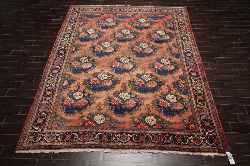 8'9" x 11'4" Hand Knotted 100% Wool Bidjar Traditional Oriental Area Rug Rust