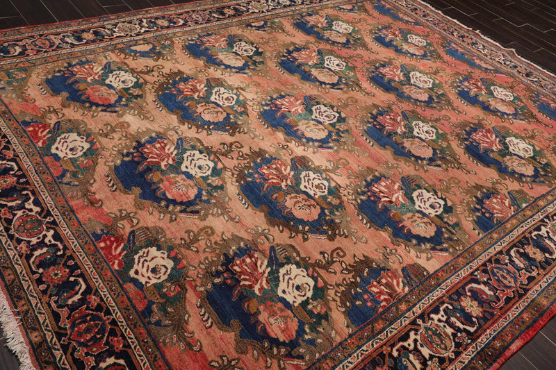 8'9" x 11'4" Hand Knotted 100% Wool Bidjar Traditional Oriental Area Rug Rust