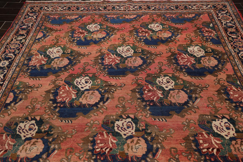 8'9" x 11'4" Hand Knotted 100% Wool Bidjar Traditional Oriental Area Rug Rust