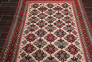 5'3" x 8'6" Vintage Wool Foundation Hand Knotted Wool Area Rug Beige