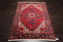 6'11" x 9'11" Hand Knotted 100% Wool Herizz Traditional Oriental Area Rug Red