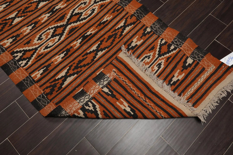 3'3"x6'3" Oriental Area Rug Hand Woven Wool Traditional Turkish Kilim Southwestern