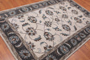 5' x 8' Handmade Floral 100% Wool Traditional Oriental Area rug Beige