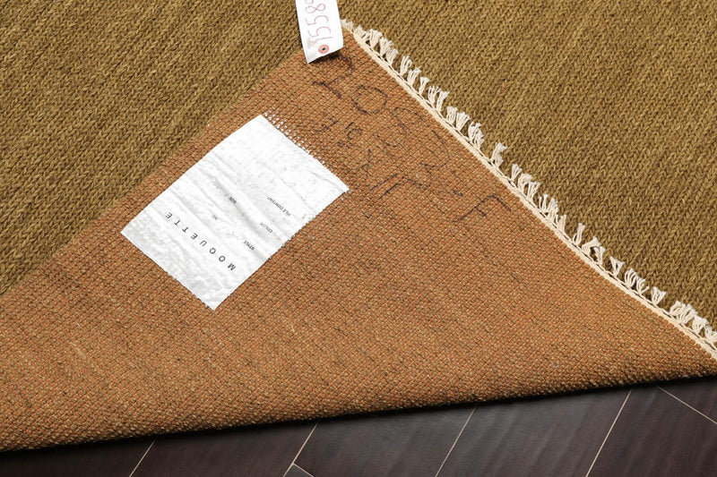 7'10" x 11' Loloi Camden Hand Knotted 100% Wool Flatweave Area Rug Olive Green