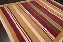 8'10" x 11'10" Hand Knotted 100% Wool Modern Area Rug Burgundy
