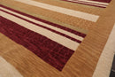 8'10" x 11'10" Hand Knotted 100% Wool Modern Area Rug Burgundy