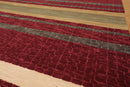 8'10" x 11'10" Hand Knotted 100% Wool Modern Area Rug Burgundy