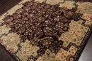 7'9" x 9'9" Lavar Plum Handmade New Zealand Wool & Pure Silk Area Rug