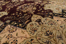 7'9" x 9'9" Lavar Plum Handmade New Zealand Wool & Pure Silk Area Rug