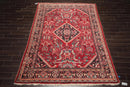 6'11'' x 10'3'' Antique Hand Knotted 100% Wool Sultanabad Oriental Area Rug Red