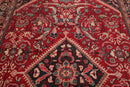 6'11'' x 10'3'' Antique Hand Knotted 100% Wool Sultanabad Oriental Area Rug Red