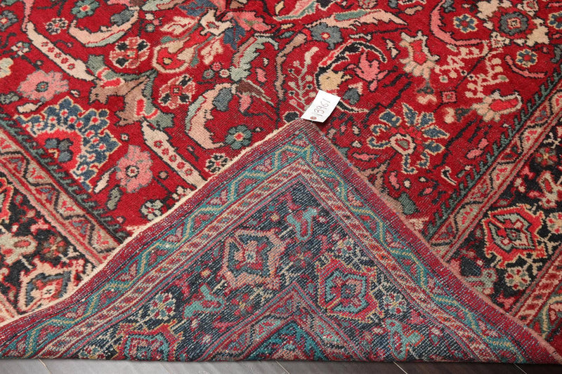 6'11'' x 10'3'' Antique Hand Knotted 100% Wool Sultanabad Oriental Area Rug Red