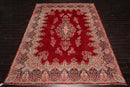 9'8" x 13'2" Vintage Kermaan Hand Knotted 250 KPSI 100% Wool Area Rug Cranberry