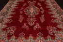 9'8" x 13'2" Vintage Kermaan Hand Knotted 250 KPSI 100% Wool Area Rug Cranberry