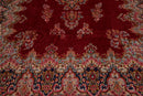 9'8" x 13'2" Vintage Kermaan Hand Knotted 250 KPSI 100% Wool Area Rug Cranberry