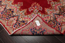 9'8" x 13'2" Vintage Kermaan Hand Knotted 250 KPSI 100% Wool Area Rug Cranberry