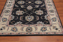 5' x 8' Handmade Floral 100% Wool Oriental Area Rug Charcoal