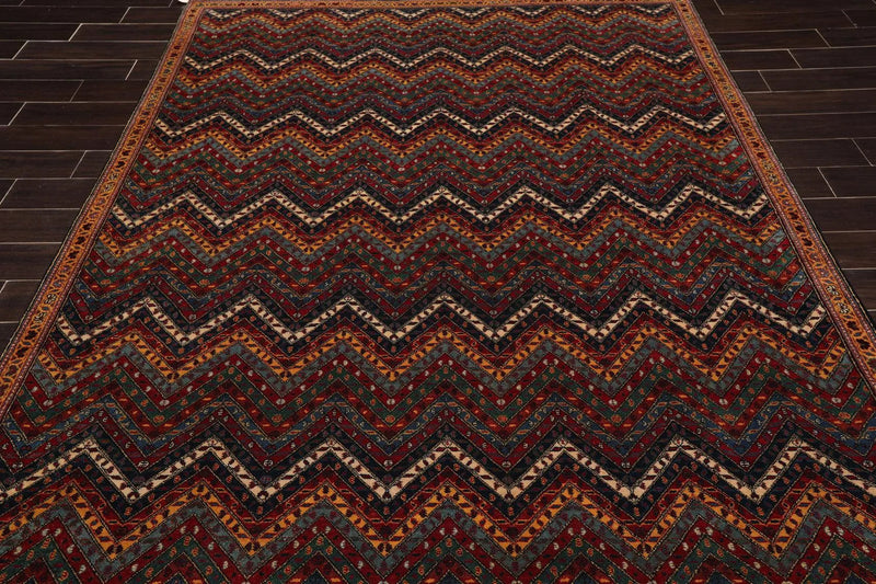 6'9'' x 10' Hand Knotted 100% Wool kashkuli 200 KPSI Oriental Area Rug Navy