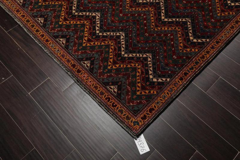 6'9'' x 10' Hand Knotted 100% Wool kashkuli 200 KPSI Oriental Area Rug Navy