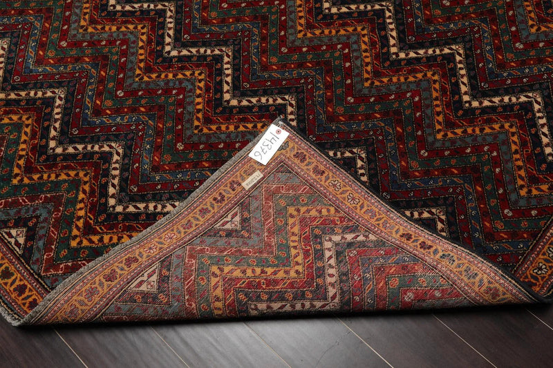 6'9'' x 10' Hand Knotted 100% Wool kashkuli 200 KPSI Oriental Area Rug Navy