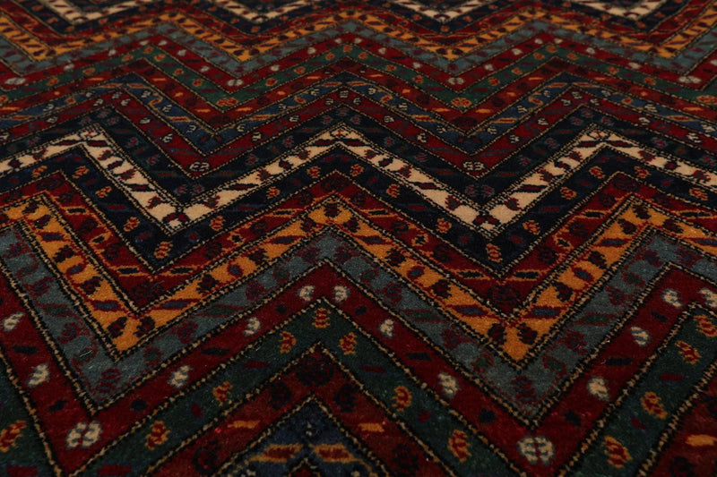 6'9'' x 10' Hand Knotted 100% Wool kashkuli 200 KPSI Oriental Area Rug Navy