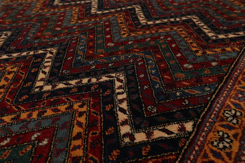 6'9'' x 10' Hand Knotted 100% Wool kashkuli 200 KPSI Oriental Area Rug Navy