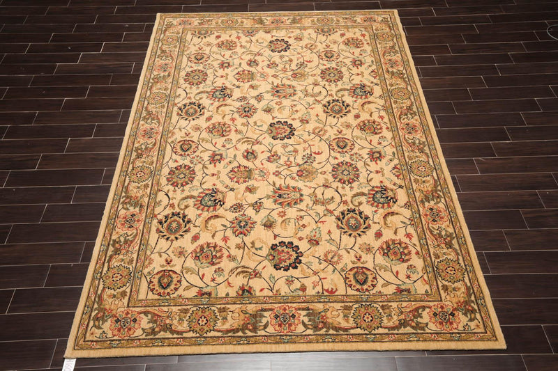 7' x 10'6" Agra 100% Wool Traditional Oriental Area Rug Caramel