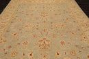 9' x 11'8'' Hand Knotted 100% Wool Peshawar Traditional Oriental Area Rug Aqua
