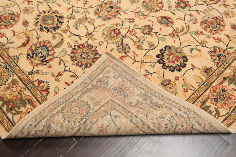 7' x 10'6" Agra 100% Wool Traditional Oriental Area Rug Caramel