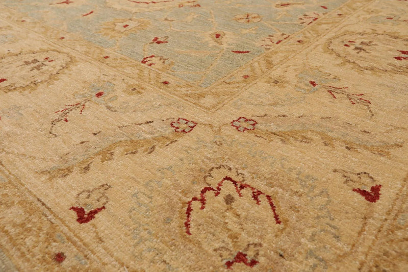 9' x 11'8'' Hand Knotted 100% Wool Peshawar Traditional Oriental Area Rug Aqua