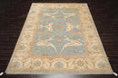8'11''x 11'9'' Hand Knotted 100% Wool Oushak Traditional Muted Area Rug Blue
