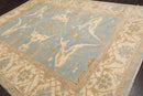 8'11''x 11'9'' Hand Knotted 100% Wool Oushak Traditional Muted Area Rug Blue
