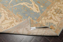 8'11''x 11'9'' Hand Knotted 100% Wool Oushak Traditional Muted Area Rug Blue