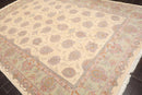 8'3'' x 11'6'' Hand Knotted 100% Wool Ispahan 250 KPSI Muted Area Rug Ivory