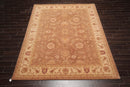 7'9" x 9'9" Handmade Heritage HE09 Olive Wool Area Rug Light Brown