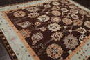 9'2'' x 12'1'' Hand Knotted Arts & Craft Oriental Area Rug Chocolate