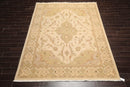 7'9" x 9'9" NOE4 Bisque Hand Knotted 100% Wool Area Rug Beige