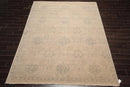 8'1'' x 10'2'' Hand Knotted 100% Wool Transitional Oriental Area Rug Gray