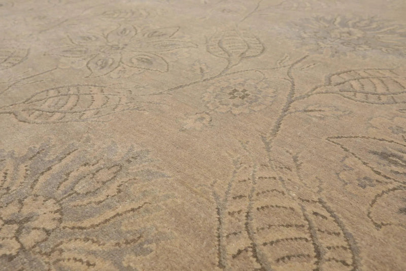 8'1'' x 10'2'' Hand Knotted 100% Wool Transitional Oriental Area Rug Gray