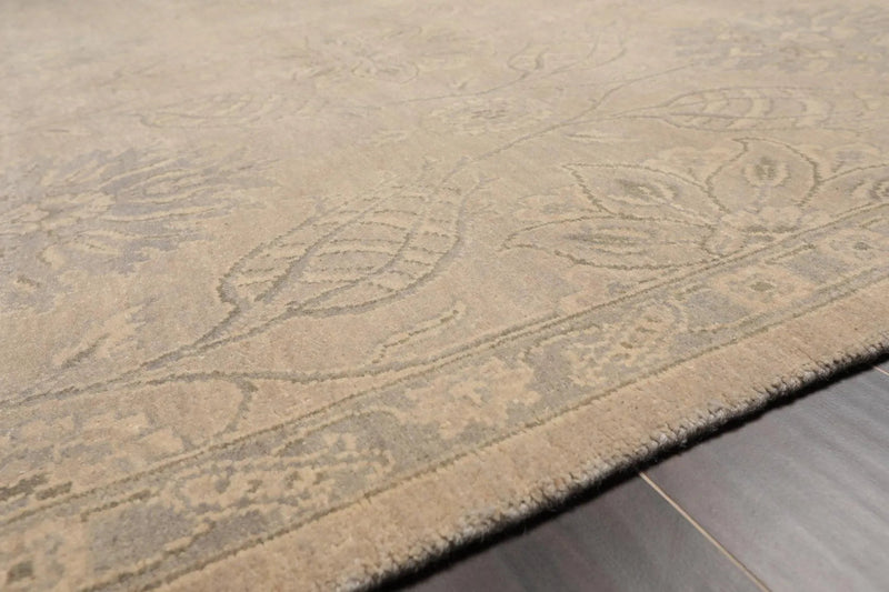 8'1'' x 10'2'' Hand Knotted 100% Wool Transitional Oriental Area Rug Gray