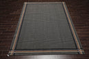 7'9" x 10'10" GR101 Midnight 100% Wool Modern Oriental Area Rug Black
