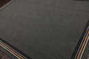 7'9" x 10'10" GR101 Midnight 100% Wool Modern Oriental Area Rug Black