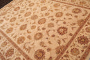 7'9" x 9'9" Handmade 100% Wool Oriental Area Rug Tan